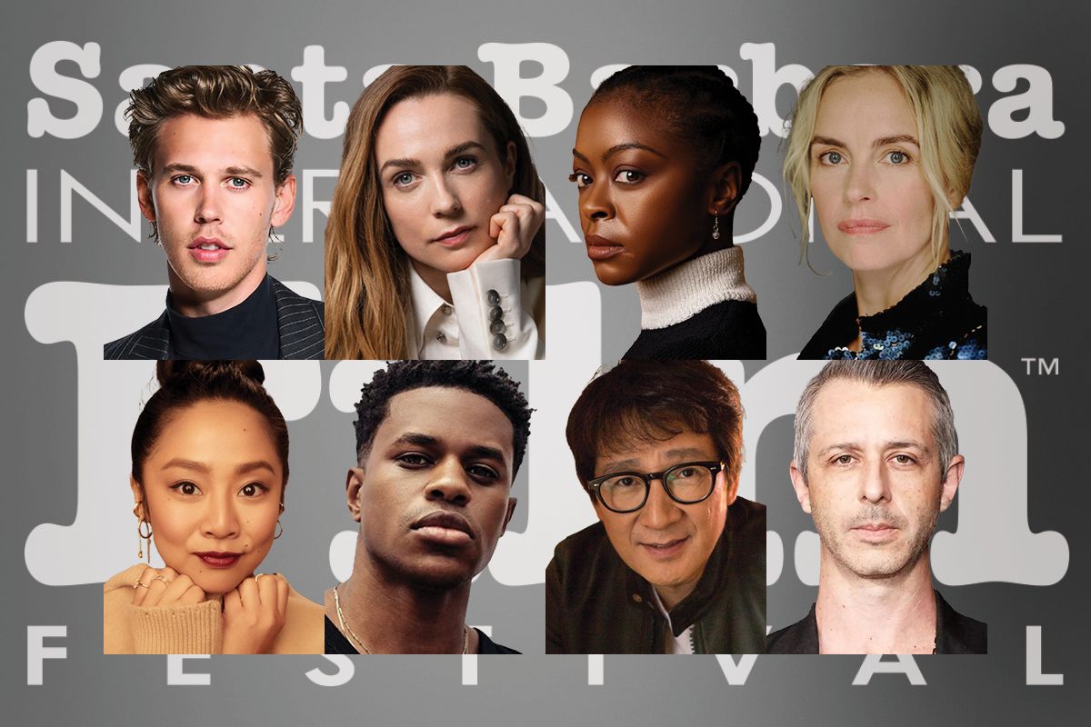 A collage of 8 actor headshots who are participating in the 2023 Santa Barbara International Film Festival
